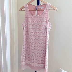 Red Haute Pink Lace Dress